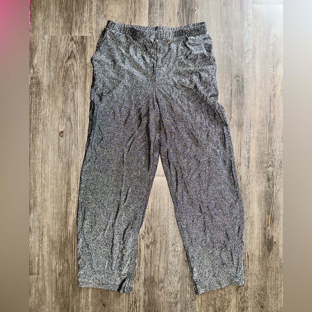 Jacqueline de Yong high rise glitter pants